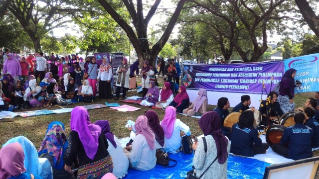 Kampanye stop kekerasan terhadap perempuan (Foto: Zuhri Noviandi/kumparan)