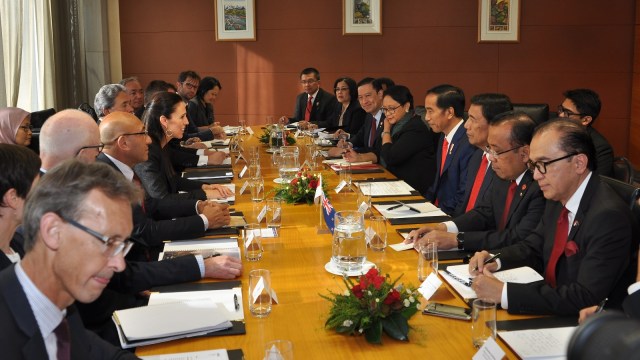 Jokowi Bertemu PM Selandia Baru. (Foto: Dok. KBRI Wellington)