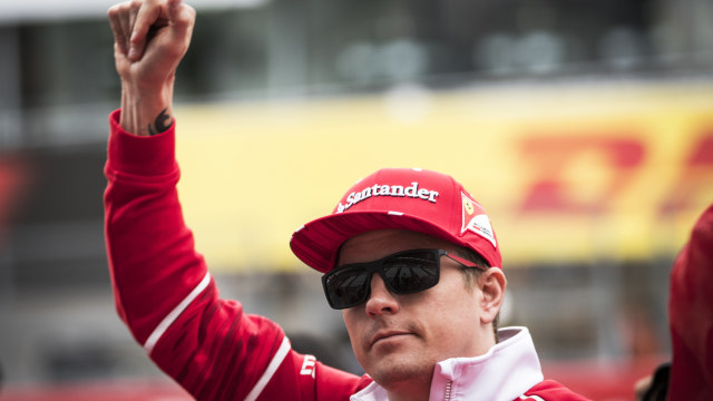 Pebalap Ferrari, Kimi Raikkoenen. (Foto: BEHROUZ MEHRI / AFP)