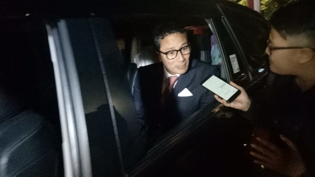 Sandiaga Uno di Kediaman Prabowo Subianto (Foto: Ferio Pristiawan/kumparan)