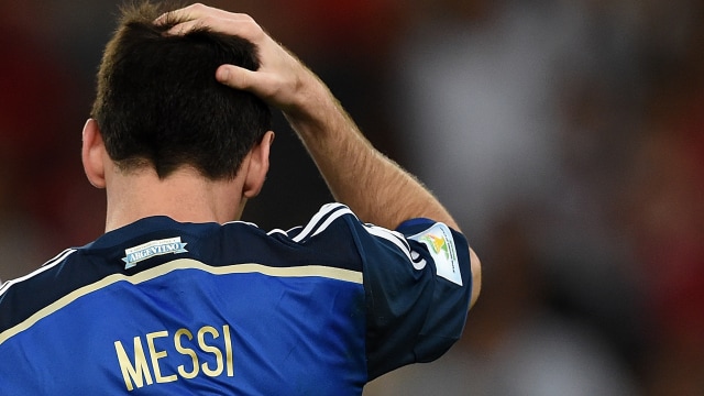 Messi gagal di Piala Dunia 2014 (Foto: PEDRO UGARTE / AFP)