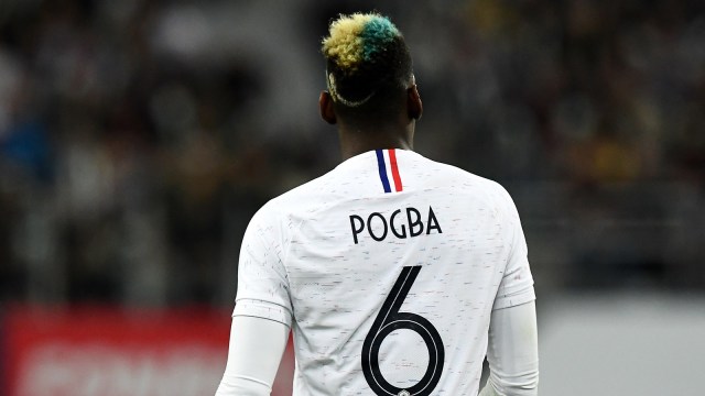 Gelandang Timnas Prancis, Paul Pogba. (Foto: Franck Fife/AFP)