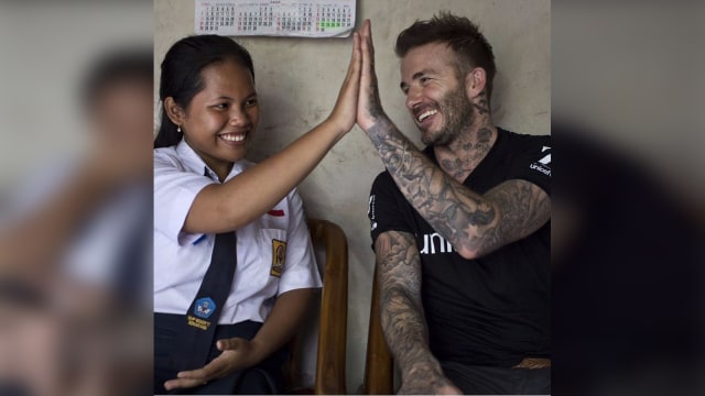 Beckham dan Sripun (Foto: Instagram @davidbeckham)