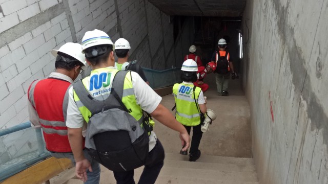 Konstruksi Stasiun MRT Dukuh Atas (Foto: Resya Firmansyah/kumparan)