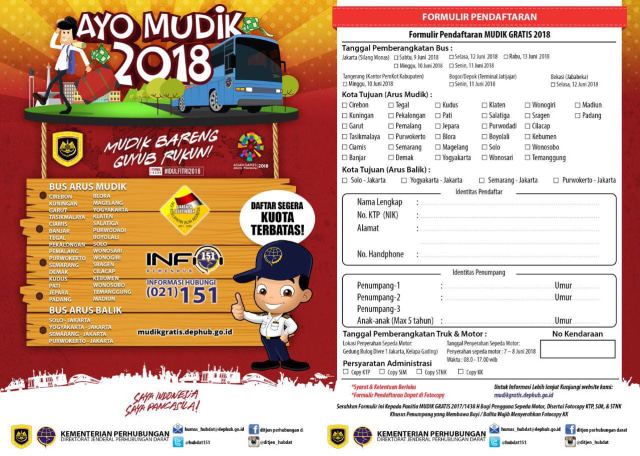 Ayo Mudik 2018 (Foto: Dok. Kemenhub)