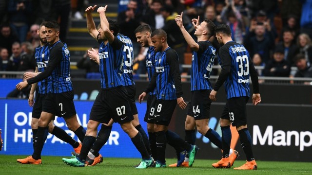 Pemain Inter Milan merayakan gol. (Foto: Twitter: Inter)