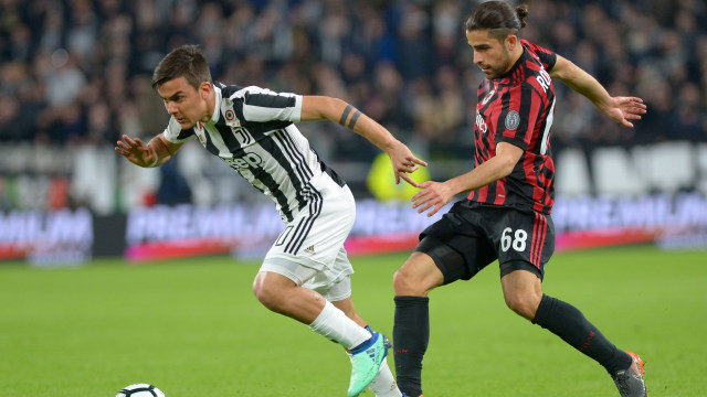 Aksi Dybala di laga Juventus vs Milan. (Foto: REUTERS/Massimo Pinca)
