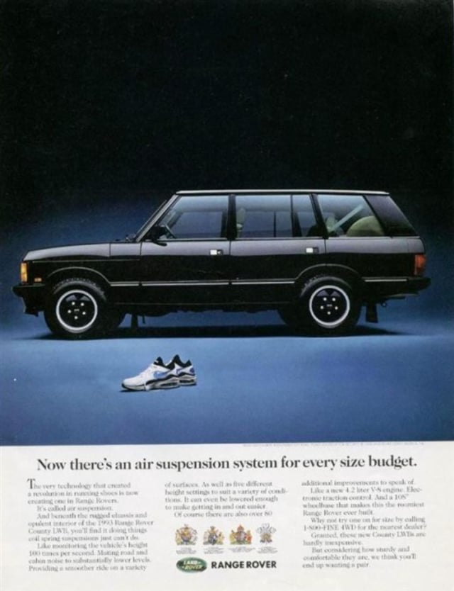 Range Rover menampilkan Air Max 93 (Foto: Dok. Complex)