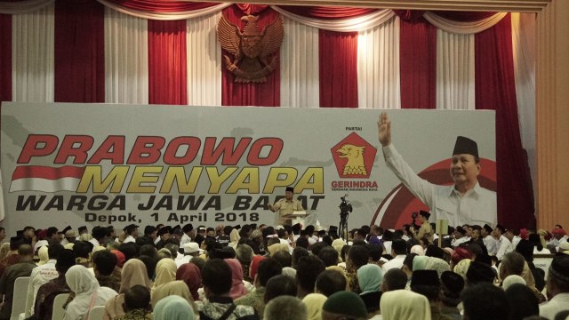 Prabowo Menyapa warga Jawa Barat. (Foto: Fitra Andrianto/kumparan)