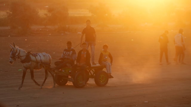 Suasana di Gaza, Palestina. (Foto: Reuters/Mohammed Salem)
