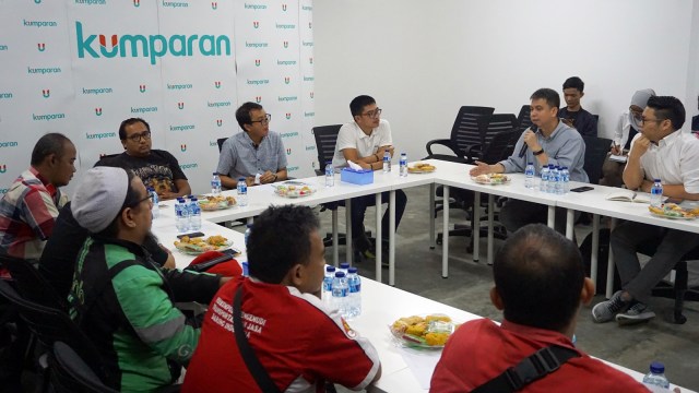 Diskusi manajemen Grab dan driver di kumparan. (Foto: Puti Cinintya Arie Safitri/kumparan)