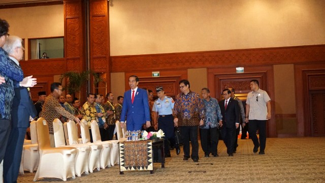Jokowi hadiri Indonesia Industrial Summit 2018. (Foto: Yudhistira Amran Saleh/kumparan)