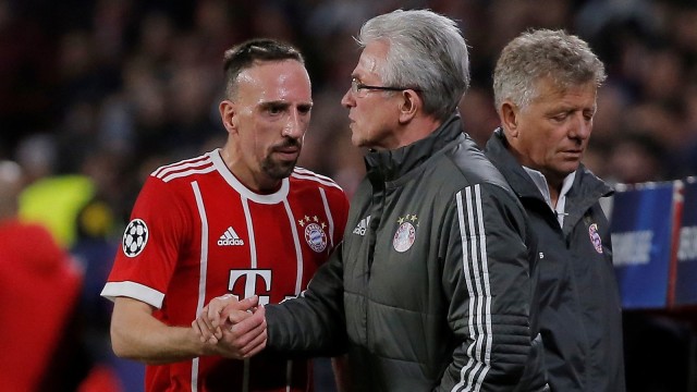 Franck Ribery bersama Jupp Heynckes. (Foto: Reuters/Jon Nazca)