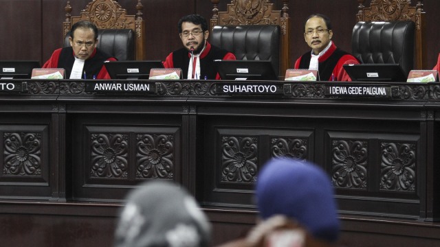 Sidang UU MD3 di Mahkamah Konstitusi (Foto: ANTARA FOTO/Dhemas Reviyanto)