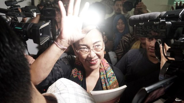 Konfrensi pers Sukmawati Soekarnoputri. (Foto: Garin Gustavian Irawan/kumparan)