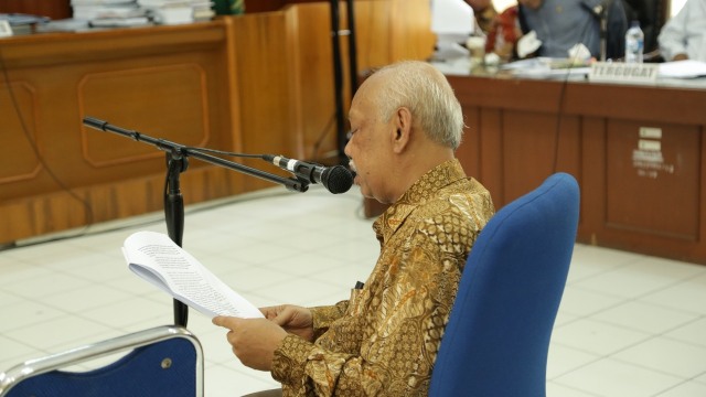 Azyumardi Azra di Pengadilan Tata Usaha Negara. (Foto: Dok. Media Center Kementerian Hukum dan HAM)