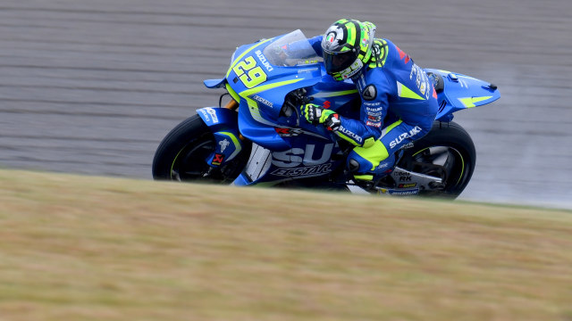 Andrea Iannone, pebalap Suzuki Ecstar. (Foto: Toshifumi KITAMURA / AFP)