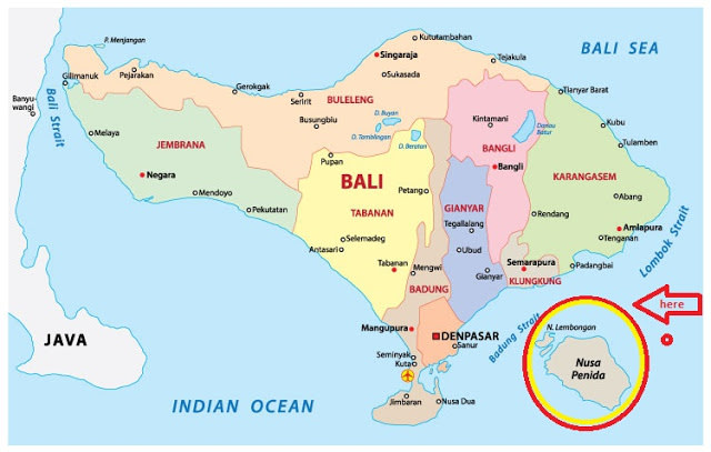 Peta Wisata Nusa Lembongan Peta Wisata Indonesia dan