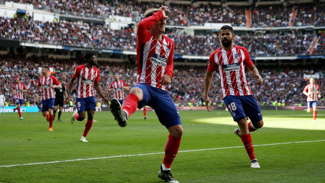 Griezmann merayakan gol. (Foto: Reuters / Sergio Perez)