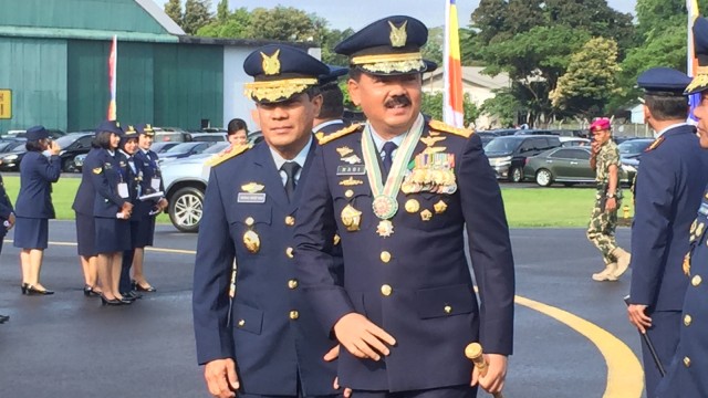 Panglima TNI Hadi Tjahjanto hadiri HUT TNI AU. (Foto: Moh Fajri/kumparan)
