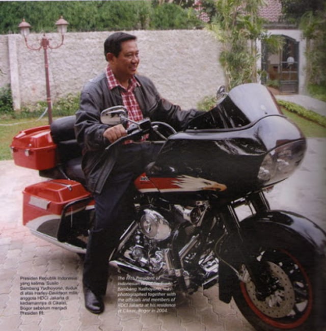 SBY Naik Motor Harley Milik Komunitas (Foto: Istimewa)