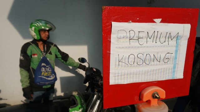 Premium kosong di SPBU Pertamina (Foto: Jamal Ramadhan/kumparan)