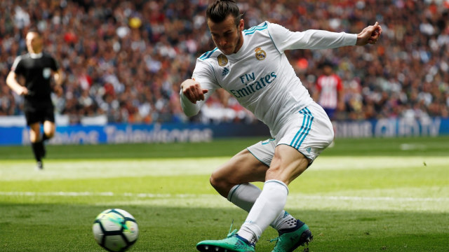 Aksi Bale di Derbi Madrid. (Foto: Reuters/Sergio Perez)
