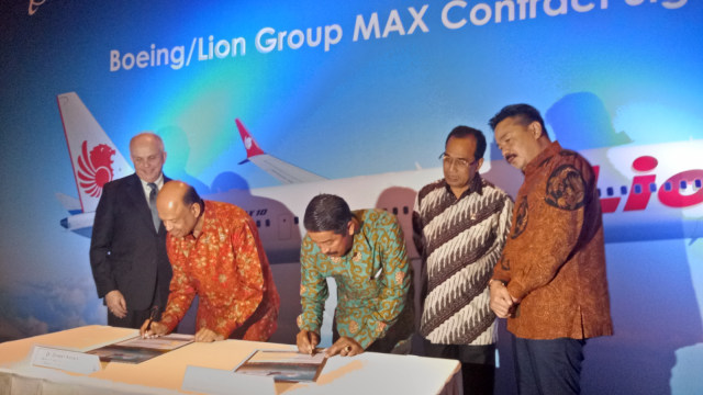 Pendatanganan kerja sama Boeing Group dan Lion Air (Foto:  Ela Nurlaela/kumparan)
