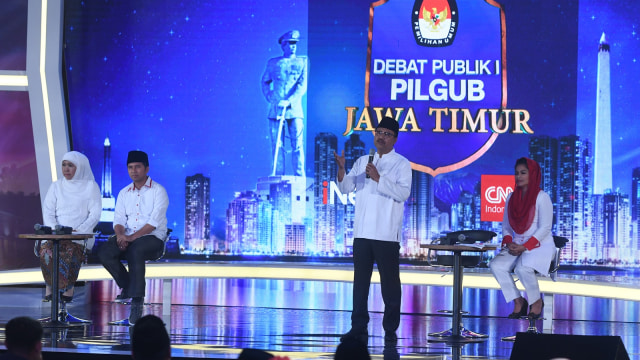 Debat Pilgub Jatim (Foto: ANTARA FOTO/Zabur Karuru)