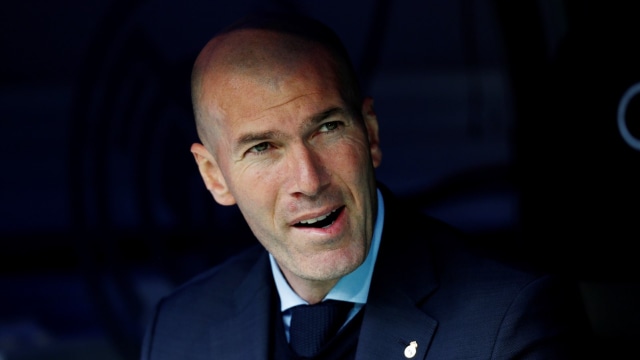 Zinedine Zidane di Derbi Madrid. (Foto: Reuters/Sergio Perez)