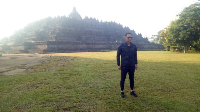 AHY di Borobudur (Foto:  Ochi Amanaturrosyidah/kumparan)