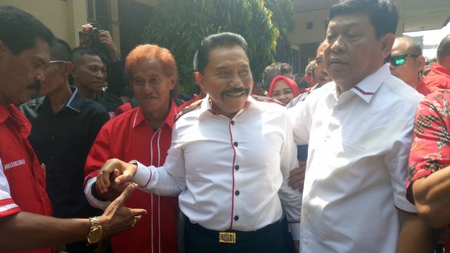 Ketum PKPI AM Hendropriyono di PTUN Jakarta. (Foto: Nabilla Fatiara/kumparan)