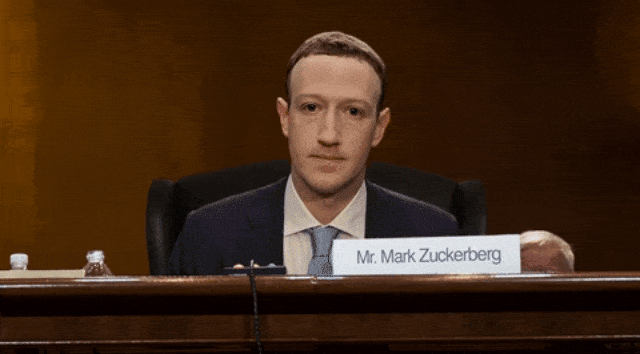 Wajah tegang Mark Zuckerberg. (Foto: Gizmodo)