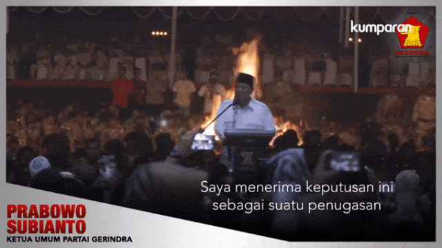 Prabowo menerima mandat Gerindra sebagai capres. (Foto: Others/Facebook @Partai Gerakan Indonesia Raya (Gerindra))