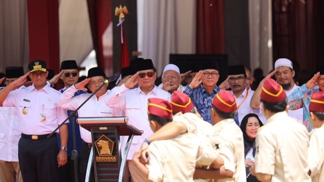 Prabowo dan Zulkifli Hasan di Rakornas Gerindra. (Foto: Dok. Gerindra)