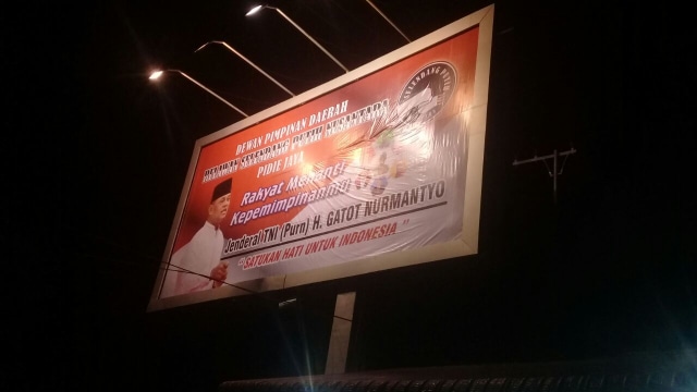 Baliho Relawan Gatot di Aceh. (Foto: Dok.RSPN)