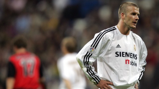 Beckham saat di Real Madrid musim 2003/04. (Foto: AFP/Javier Soriano)