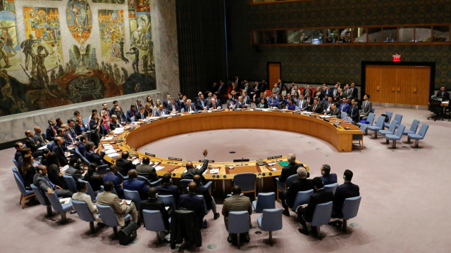 Sidang DK PBB merespons serangan AS ke Suriah Foto: REUTERS/Eduardo Munoz