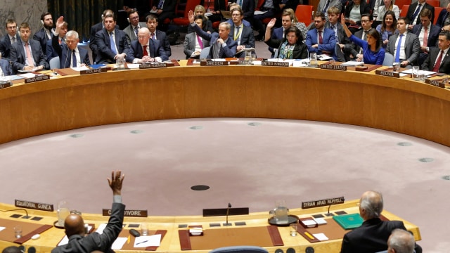 Sidang DK PBB merespons serangan AS ke Suriah (Foto: REUTERS/Eduardo Munoz)