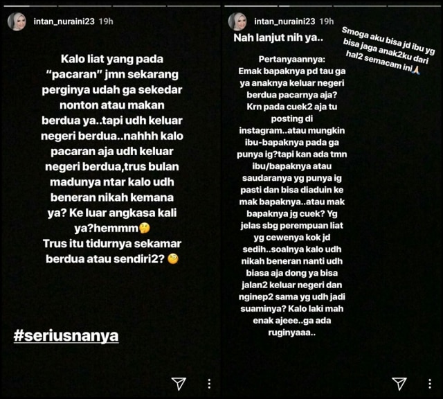 Curahan hati Intan Nuraini di Instagram (Foto: Instagram @intan_nuraini23)