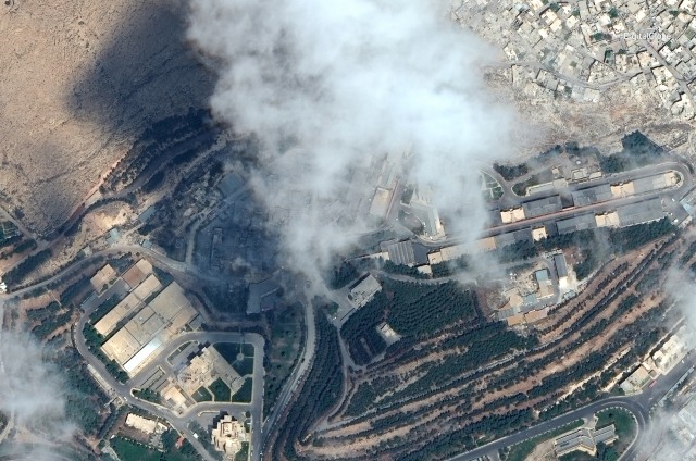 Barzah Research and Development Center 14 April (Foto: Satellite image ©2018 DigitalGlobe)