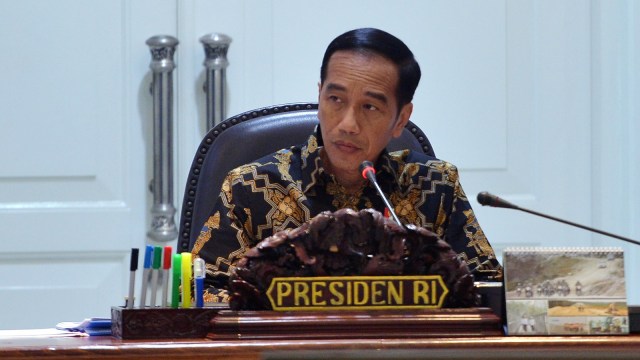 Presiden Jokowi di ratas proyek strategis nasional Foto:  ANTARA FOTO/Wahyu Putro A