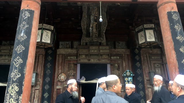 Arsitektur kuno masjid Xi'an, China. (Foto: Feby Dwi Sutianto/kumparan)