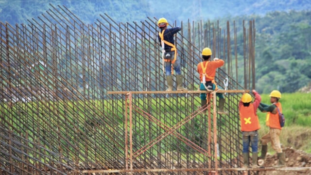 Pembangunan Jembatan Kalikuto, Kabupaten Kendal. (Foto: dok. Kementerian PUPR)