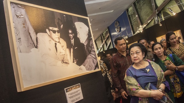Megawati di Pameran arsip KAA (Foto: ANTARA FOTO/ Aprillio Akbar)