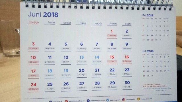 Ilustrasi kalender Juni 2018. Foto: Dok. kumparan