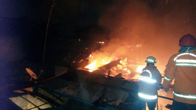 Kebakaran di Cijantung. (Foto: Dok. Istimewa)