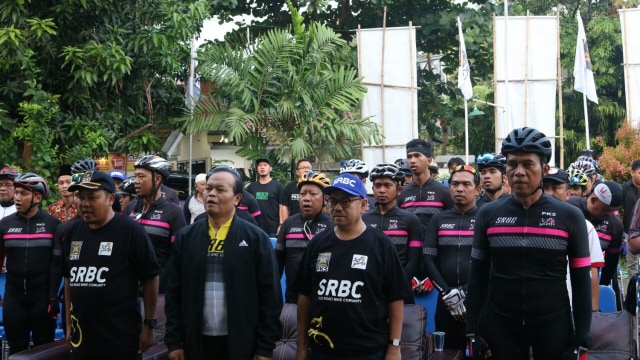 Pak Dirman buka Gowes Tour de Jakarta (Foto: Tim Sudirman-Nida)