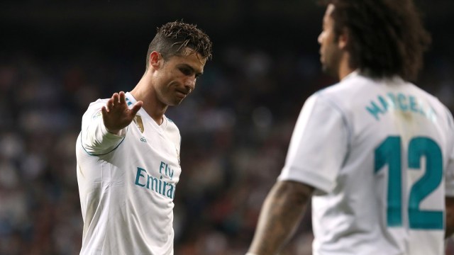 Cristiano Ronaldo dan Marcelo saat masih membela Real Madrid. Foto: Reuters/Susana Vera