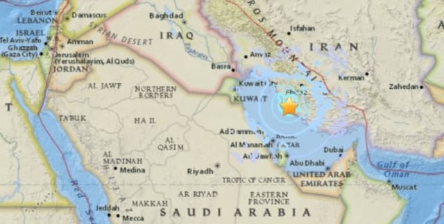 Gempa di Iran. (Foto: Dok. USGS)